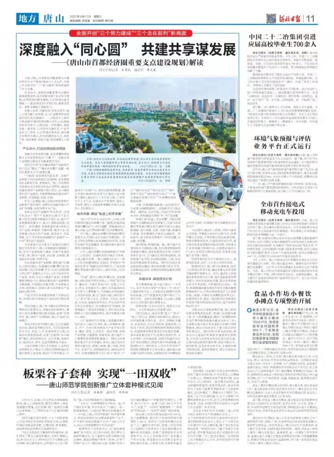 《河北日報》——板栗谷子套種  實現“一田雙收” 